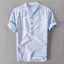Load image into Gallery viewer, New Luxury Men's Slim Fit Shirt Short Sleeve Stylish Casual Blouse shirt Tops