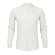 Load image into Gallery viewer, Dropshipping Fashion Men&#39;s Casual O-Neck Button Solid Beach Long Sleeve Top Blouse Casual Dress Women Korea style
