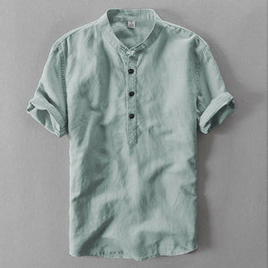 New Luxury Men's Slim Fit Shirt Short Sleeve Stylish Casual Blouse shirt Tops