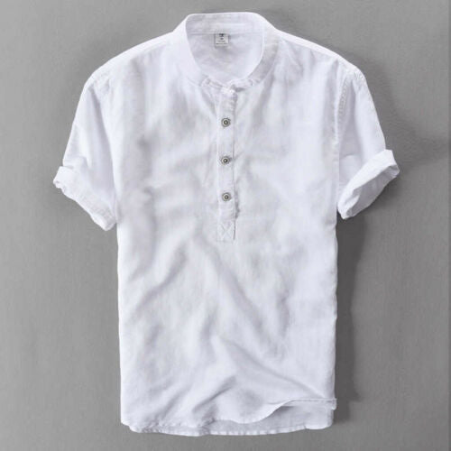 New Luxury Men's Slim Fit Shirt Short Sleeve Stylish Casual Blouse shirt Tops