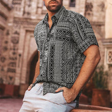 Load image into Gallery viewer, shirt camisa masculina camisas hombre chemise homme streetwear shirt men shirts blusa 2019 Print Short Sleeve рубашка мужская Z4
