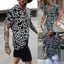 Load image into Gallery viewer, Men Hawaiian Shirt Beach Flower Party Summer Holiday Fancy Tops Short Sleeve Tee
